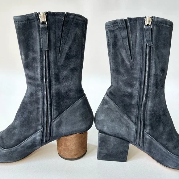 Jacquemus Rond Carré Gray Suede Ankle Boots size 36 - Picture 5 of 7